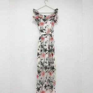 Anne Fontaine Primrose off the shoulder floral lace dress